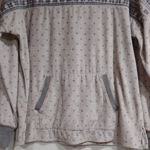 SIMPLY VERA SUPER SOFT LOUNGEWEAR SWEATSHIRT KANGAROO POUCH WINTER PRINT SIZE L - Picture 3 of 12